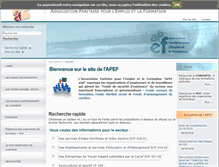 Tablet Screenshot of apefasbl.org